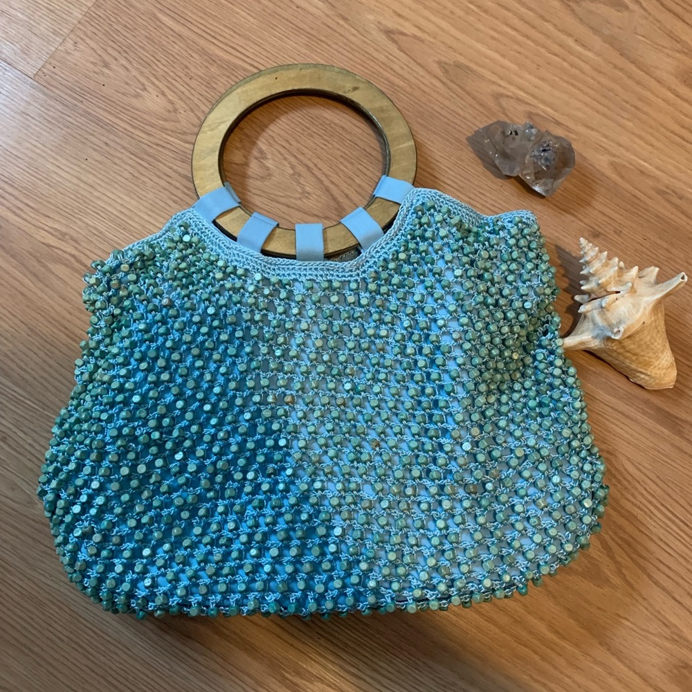The Sak blue beaded purse